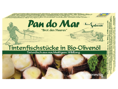 Chobotnica kúsky v olivovom oleji 120g PAN DO MAR