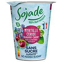 Jogurt sójový čučuriedka čerešňa 400g BIO SOJADE