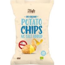 Chipsy zemiakové nesolené 125g BIO Trafo